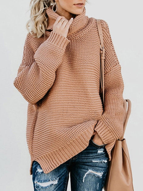 2022 Women Pullover Thick Autumn Winter Clothes Warm Knitted Oversized