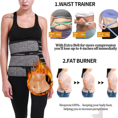 Women Waist Trainer Neoprene Body Shaper Belt S