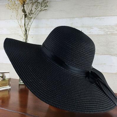 Simple Foldable Girls Straw Hat Sun Hat