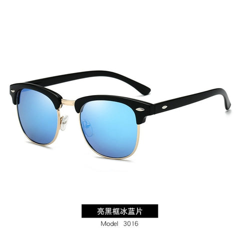 Polarized Semi-Rimless Classic Sunglasses