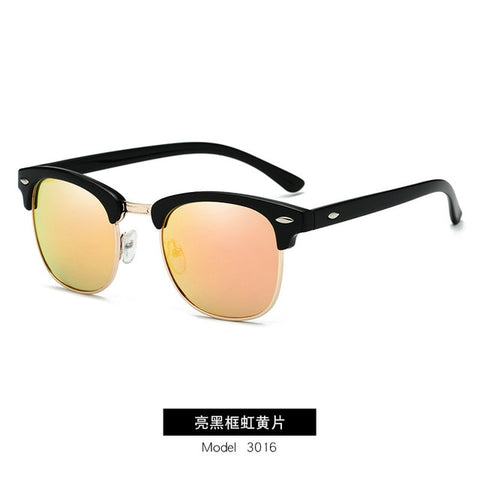 Polarized Semi-Rimless Classic Sunglasses