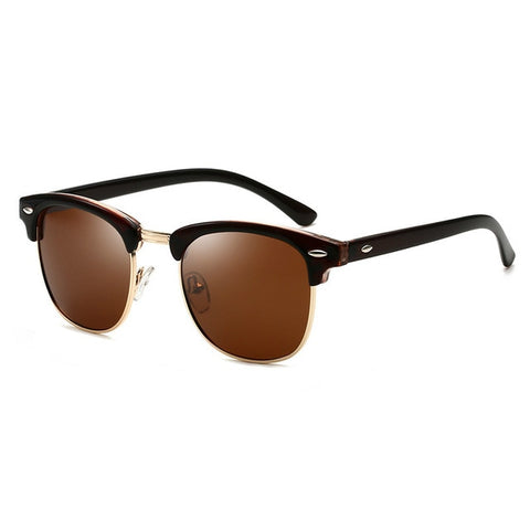 Polarized Semi-Rimless Classic Sunglasses