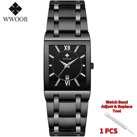 Golden Quartz Stainless SteelWrist Watch