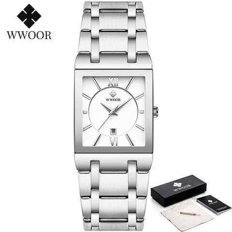 Golden Quartz Stainless SteelWrist Watch