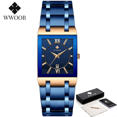 Golden Quartz Stainless SteelWrist Watch