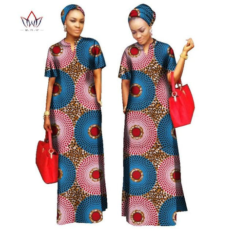 2022 African Styles  100% Cotton  Long Dress for Women