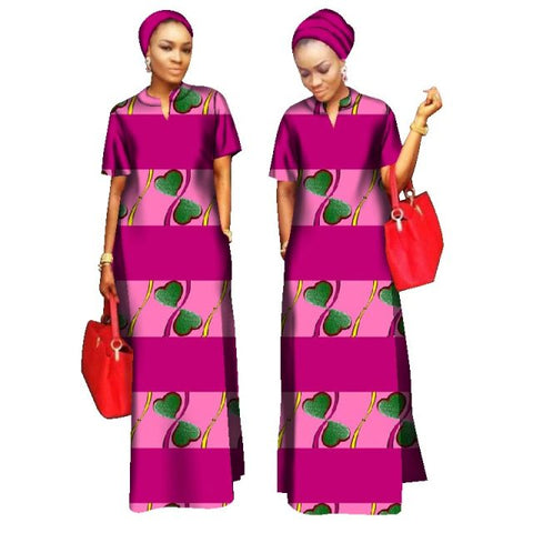 2022 African Styles  100% Cotton  Long Dress for Women