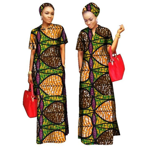 2022 African Styles  100% Cotton  Long Dress for Women