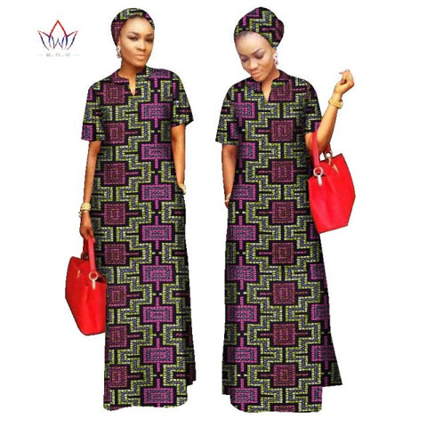 2022 African Styles  100% Cotton  Long Dress for Women