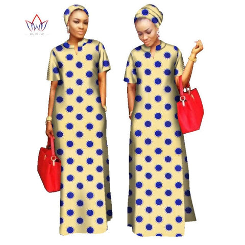 2022 African Styles  100% Cotton  Long Dress for Women