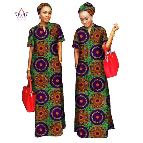 2022 African Styles  100% Cotton  Long Dress for Women