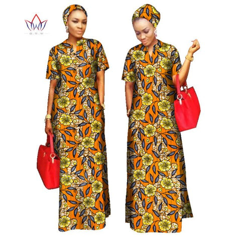 2022 African Styles  100% Cotton  Long Dress for Women