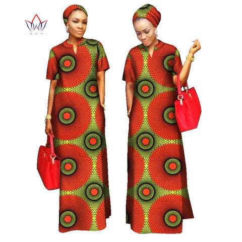 2022 African Styles  100% Cotton  Long Dress for Women