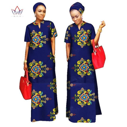 2022 African Styles  100% Cotton  Long Dress for Women