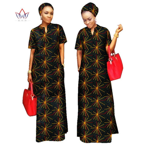 2022 African Styles  100% Cotton  Long Dress for Women