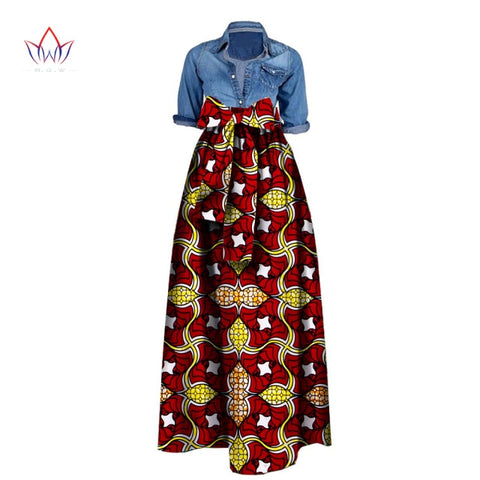 Summer Woman Long Maxi Skirt African Dashiki  For Women