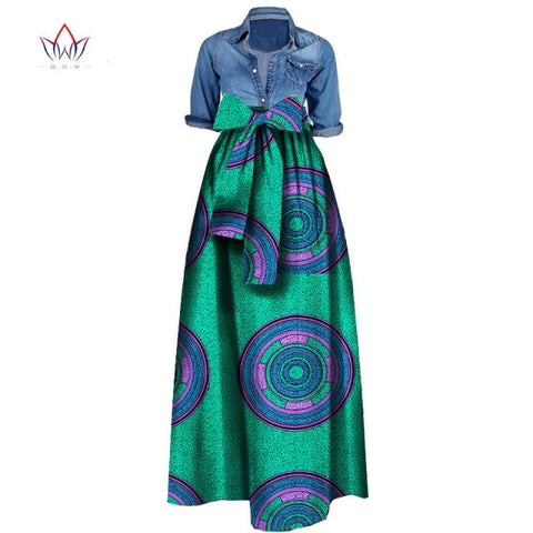 Summer Woman Long Maxi Skirt African Dashiki  For Women