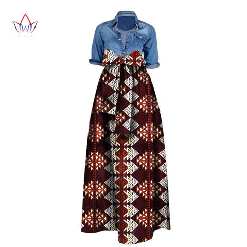 Summer Woman Long Maxi Skirt African Dashiki  For Women
