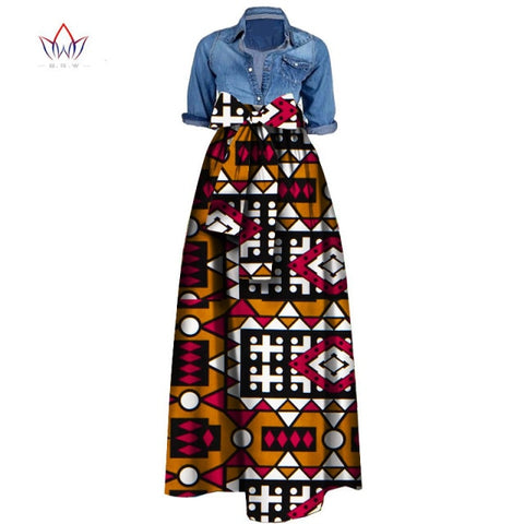 Summer Woman Long Maxi Skirt African Dashiki  For Women