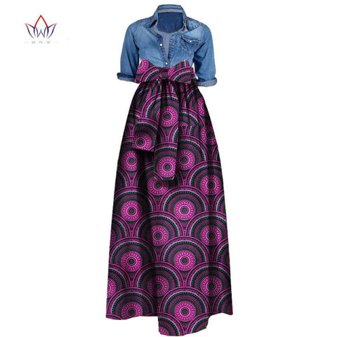 Summer Woman Long Maxi Skirt African Dashiki  For Women