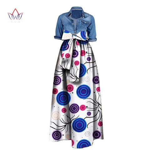 Summer Woman Long Maxi Skirt African Dashiki  For Women