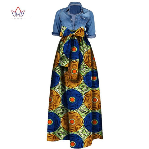 Summer Woman Long Maxi Skirt African Dashiki  For Women