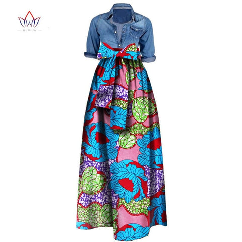Summer Woman Long Maxi Skirt African Dashiki  For Women