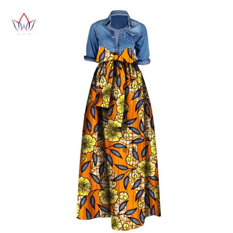 Summer Woman Long Maxi Skirt African Dashiki  For Women