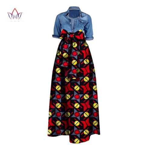 Summer Woman Long Maxi Skirt African Dashiki  For Women