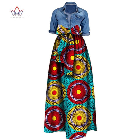 Summer Woman Long Maxi Skirt African Dashiki  For Women