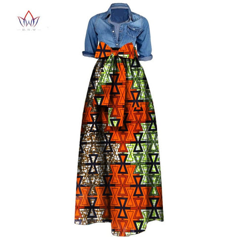 Summer Woman Long Maxi Skirt African Dashiki  For Women