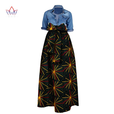 Summer Woman Long Maxi Skirt African Dashiki  For Women