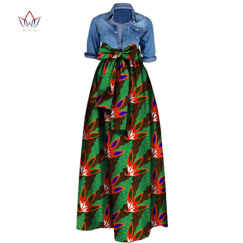 Summer Woman Long Maxi Skirt African Dashiki  For Women