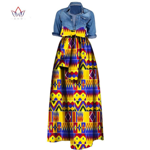 Summer Woman Long Maxi Skirt African Dashiki  For Women