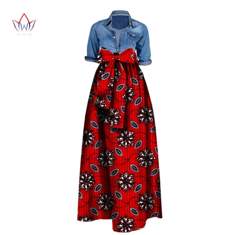 Summer Woman Long Maxi Skirt African Dashiki  For Women