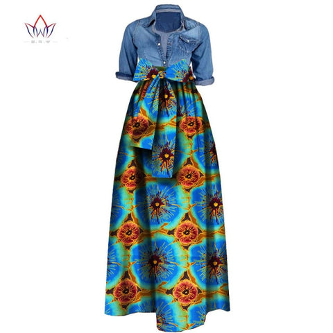 Summer Woman Long Maxi Skirt African Dashiki  For Women