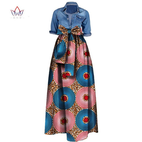 Summer Woman Long Maxi Skirt African Dashiki  For Women