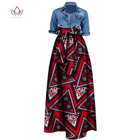 Summer Woman Long Maxi Skirt African Dashiki  For Women