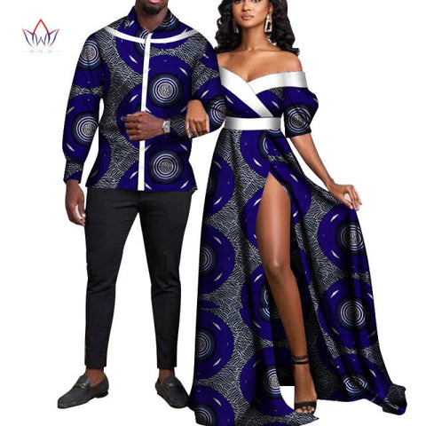 African Print Long Patchwork Dresses for Women