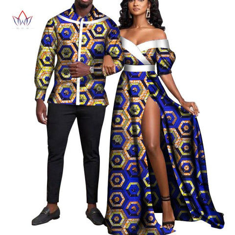 African Print Long Patchwork Dresses for Women