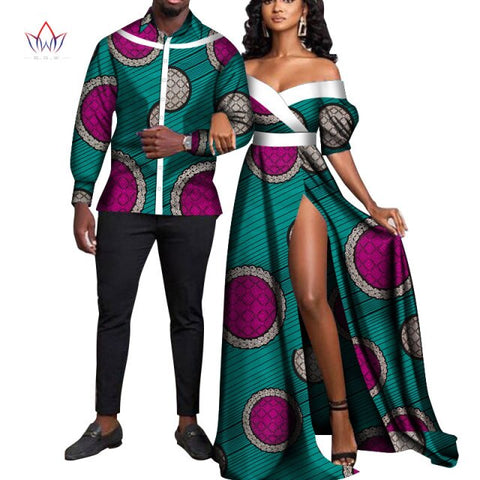 African Print Long Patchwork Dresses for Women