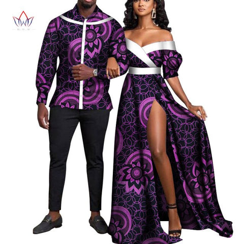 African Print Long Patchwork Dresses for Women