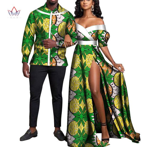 African Print Long Patchwork Dresses for Women