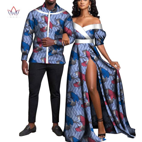 African Print Long Patchwork Dresses for Women
