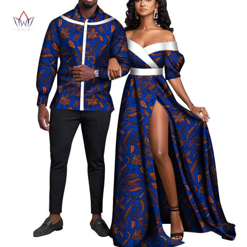 African Print Long Patchwork Dresses for Women