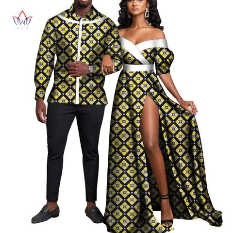 African Print Long Patchwork Dresses for Women
