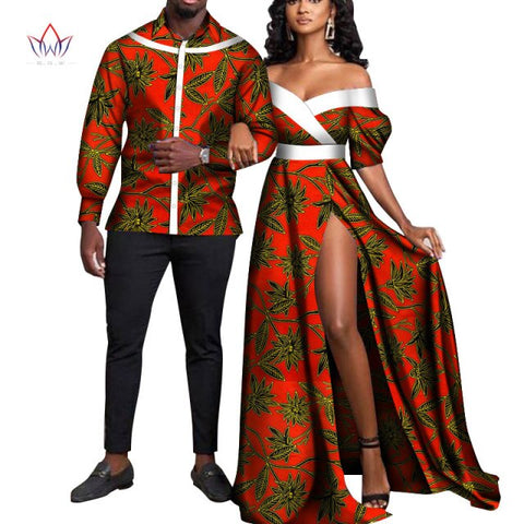 African Print Long Patchwork Dresses for Women