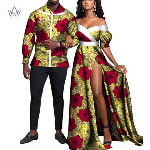 African Print Long Patchwork Dresses for Women